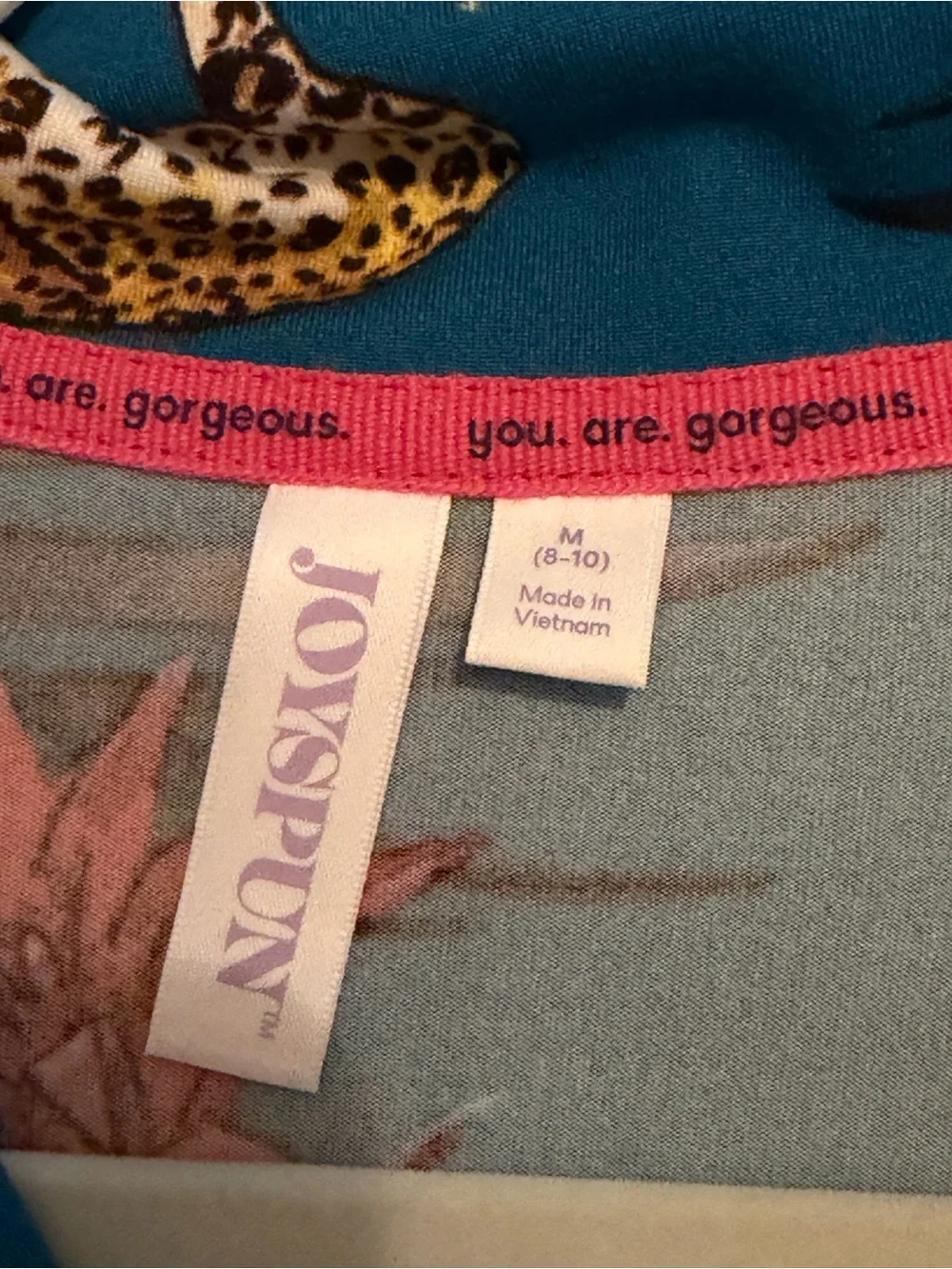 Women’s Blue Tropical Leopard Short Pajama Set